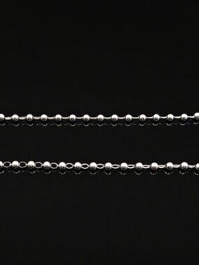 Italian 925 Sterling Silver Ball Necklace 17” | FAS 3mm Bead Chain